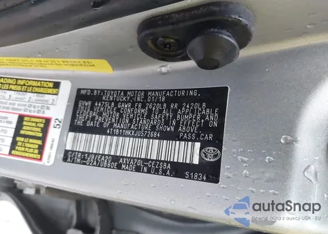 2018 Toyota Camry Se from USA, damaged, VIN 4T1B11HKXJU572684